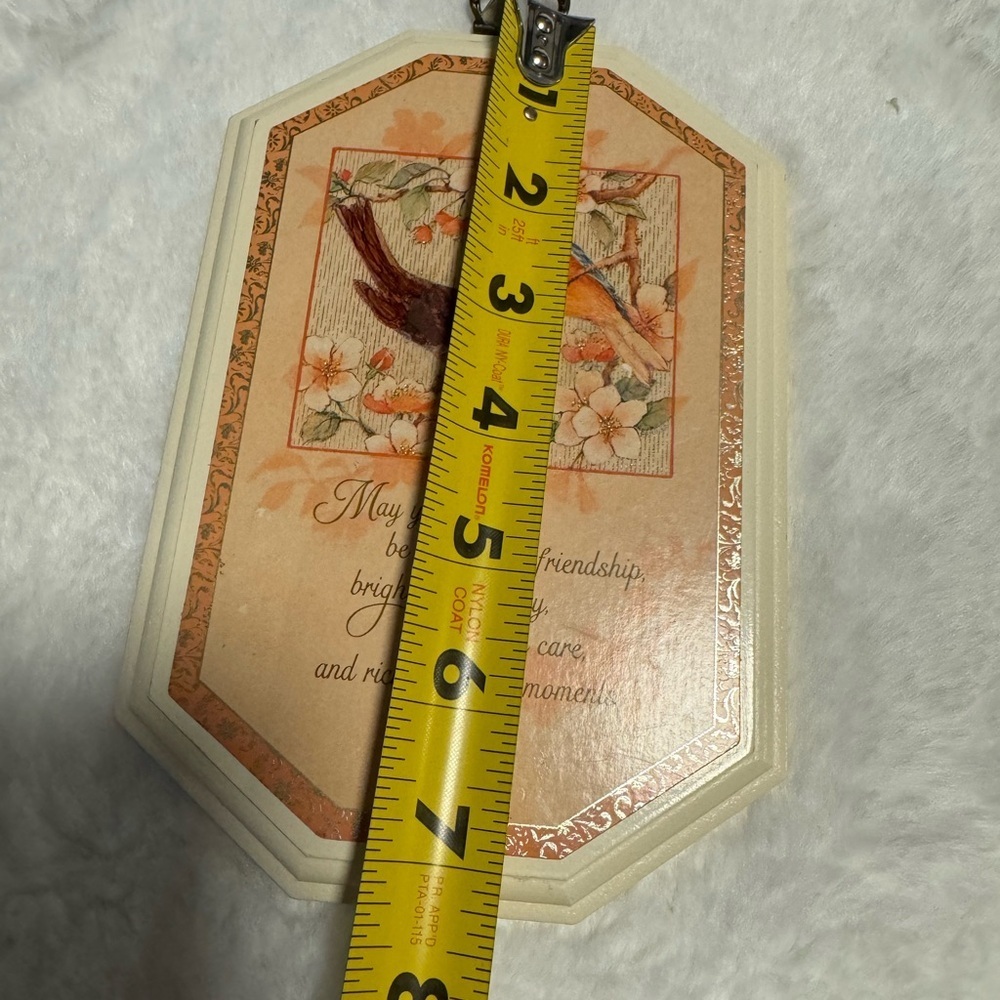 Vintage Hallmark 1981 Birds Plaque Wall Hanging Saying Friendship - Picture 8 of 10